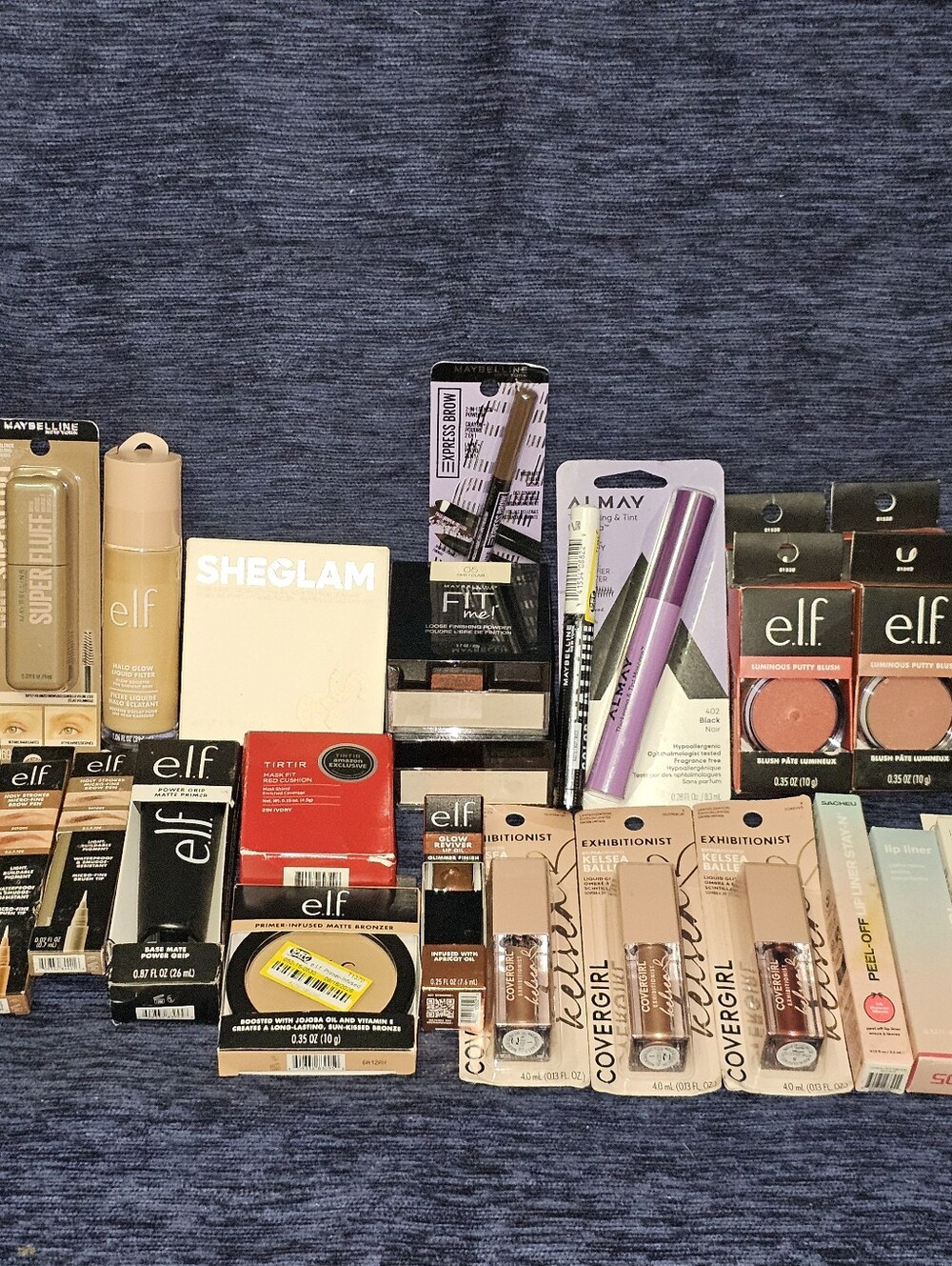25 Piece Lot Of Mostly ELF Cosmetics Neutral Makeup Bundle